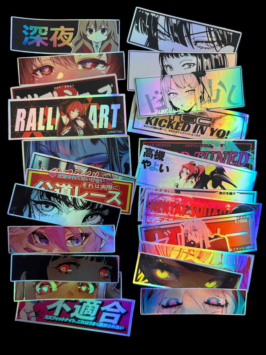 Holographic Anime slap stickers