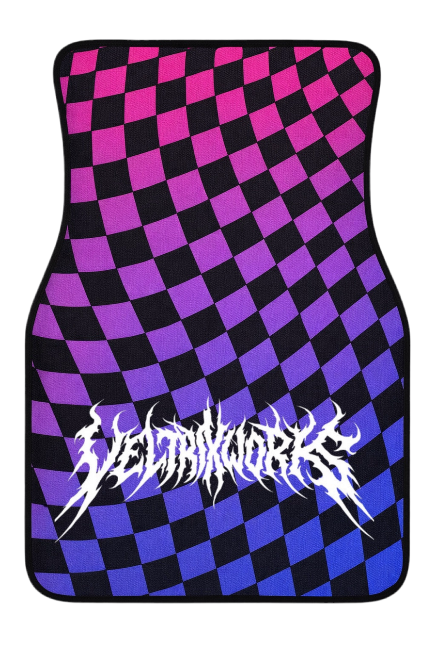 Purple Check Floor mat (set of 4)